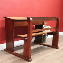 Load image into Gallery viewer, A Vintage Mid-Century Australian School Desk - Seats Two, Lift Seat and desk. B12074
