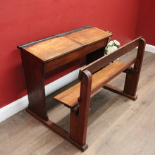 Load image into Gallery viewer, A Vintage Mid-Century Australian School Desk - Seats Two, Lift Seat and desk. B12074
