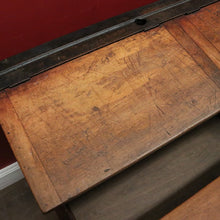 Load image into Gallery viewer, A Vintage Mid-Century Australian School Desk - Seats Two, Lift Seat and desk. B12074
