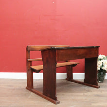 Load image into Gallery viewer, A Vintage Mid-Century Australian School Desk - Seats Two, Lift Seat and desk. B12074
