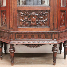 Load image into Gallery viewer, x SOLD Antique French China Cabinet, French Oak, Glass Shelves, Door and Sides, Key.
