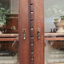 Load image into Gallery viewer, x SOLD Antique French Oak Four-Door Breakfront Bookcase or China Cabinet, Spiral Legs. B11471
