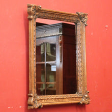 Load image into Gallery viewer, x SOLD Antique French Oak Mirror, Carved Frame, Ready to hang, New Mirror. B11992
