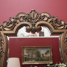 Load image into Gallery viewer, x SOLD Antique Mirror, French Gilt Framed Bevelled Edge Wall Mirror, Shield-shaped. B11309
