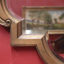 Load image into Gallery viewer, x SOLD Antique Mirror, French Gilt Framed Bevelled Edge Wall Mirror, Shield-shaped. B11309
