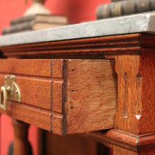 Load image into Gallery viewer, Antique French Oak and Marble Bedside Tables or Cupboards, Lamp side Tables. B12113
