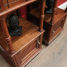 Load image into Gallery viewer, Antique French Oak and Marble Bedside Tables or Cupboards, Lamp side Tables. B12113
