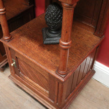 Load image into Gallery viewer, Antique French Oak and Marble Bedside Tables or Cupboards, Lamp side Tables. B12113
