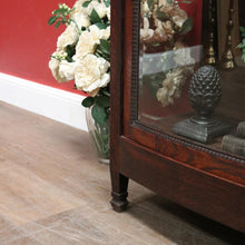 Load image into Gallery viewer, Antique French Oak and Curved Glass Door China Cabinet or Display Cupboard. B12095
