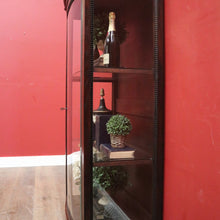 Load image into Gallery viewer, Antique French Oak and Curved Glass Door China Cabinet or Display Cupboard. B12095
