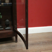 Load image into Gallery viewer, Antique French Oak and Curved Glass Door China Cabinet or Display Cupboard. B12095
