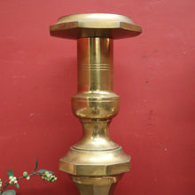 Load image into Gallery viewer, x SOLD Pair of Antique French Gothic Church Brass Gothic Candlestick Holders. B12109
