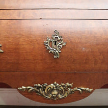 Load image into Gallery viewer, Antique French Walnut and Marble Chest of Drawers or Hall Way Cabinet, Gilt Brass Mounts and Handles. B12087
