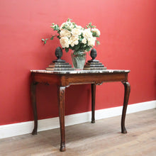 Load image into Gallery viewer, Antique French Walnut and Marble Top Centre Table, Console Table, Hall Table or Desk. B12084
