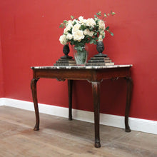 Load image into Gallery viewer, Antique French Walnut and Marble Top Centre Table, Console Table, Hall Table or Desk. B12084
