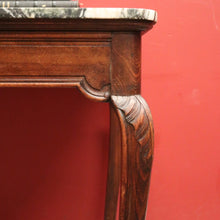 Load image into Gallery viewer, Antique French Walnut and Marble Top Centre Table, Console Table, Hall Table or Desk. B12084
