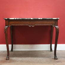 Load image into Gallery viewer, Antique French Walnut and Marble Top Centre Table, Console Table, Hall Table or Desk. B12084
