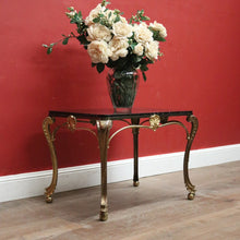 Load image into Gallery viewer, Antique French Brass and Black Marble Top Coffee Table, or Side or Lamp Table. B12117
