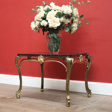 Load image into Gallery viewer, Antique French Brass and Black Marble Top Coffee Table, or Side or Lamp Table. B12117
