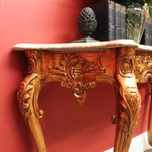 Load image into Gallery viewer, French Marble Top Gilt Hand-painted Hallway or Foyer Console Table. B12107
