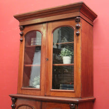 Load image into Gallery viewer, Antique Australian Cedar Two-Height Four Door Bookcase or Display China Cupboard. B12120
