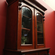 Load image into Gallery viewer, Antique Australian Cedar Two-Height Four Door Bookcase or Display China Cupboard. B12120
