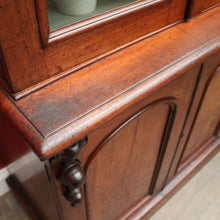 Load image into Gallery viewer, Antique Australian Cedar Two-Height Four Door Bookcase or Display China Cupboard. B12120
