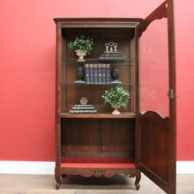 Load image into Gallery viewer, Antique French Oak Single Door China Cabinet, Display Cupboard or Bookcase. B12092
