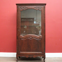 Load image into Gallery viewer, Antique French Oak Single Door China Cabinet, Display Cupboard or Bookcase. B12092
