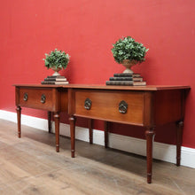 Load image into Gallery viewer, A Pair of Vintage Van Treight Lamp Tables or Bedside Tables with Drawers. B12121
