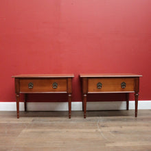 Load image into Gallery viewer, A Pair of Vintage Van Treight Lamp Tables or Bedside Tables with Drawers. B12121
