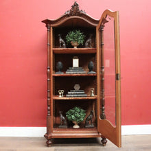 Load image into Gallery viewer, Antique French Oak China Cabinet, Display Cupboard or Bookcase. B12105
