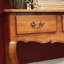 Load image into Gallery viewer, x SOLD French Elm Three-Drawer Hall Table or Console Table with Brass Handles. B12151
