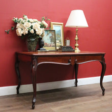 Load image into Gallery viewer, Antique French Mahogany Two Drawer Office Desk, Student Desk or Small Dining Table. B12118
