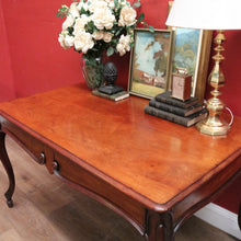 Load image into Gallery viewer, Antique French Mahogany Two Drawer Office Desk, Student Desk or Small Dining Table. B12118
