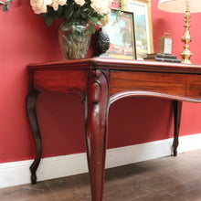 Load image into Gallery viewer, Antique French Mahogany Two Drawer Office Desk, Student Desk or Small Dining Table. B12118
