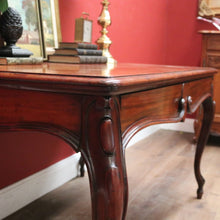 Load image into Gallery viewer, Antique French Mahogany Two Drawer Office Desk, Student Desk or Small Dining Table. B12118
