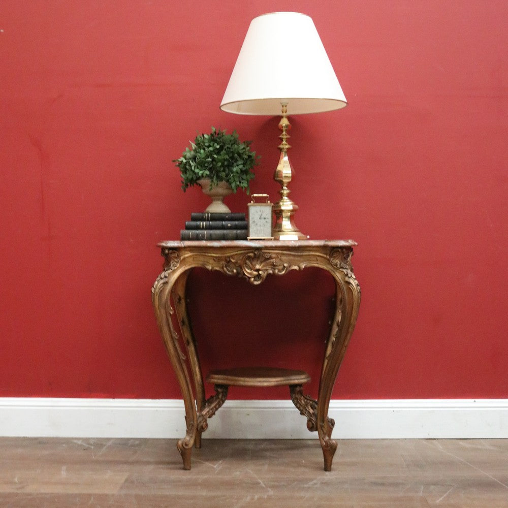 Marble Top Gilt Timber Centre Table or Console Table or Side/Lamp Table. B12129