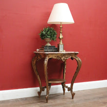 Load image into Gallery viewer, Marble Top Gilt Timber Centre Table or Console Table or Side/Lamp Table. B12129
