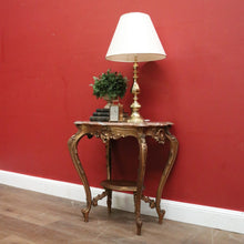 Load image into Gallery viewer, Marble Top Gilt Timber Centre Table or Console Table or Side/Lamp Table. B12129
