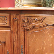 Load image into Gallery viewer, Antique French Oak Three-door, Two-drawer Sideboard Buffet. Three Keys, Parquetry Top. B12134
