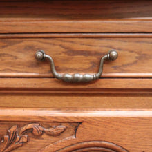 Load image into Gallery viewer, Antique French Oak Three-door, Two-drawer Sideboard Buffet. Three Keys, Parquetry Top. B12134
