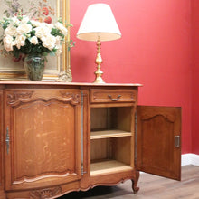 Load image into Gallery viewer, Antique French Oak Three-door, Two-drawer Sideboard Buffet. Three Keys, Parquetry Top. B12134
