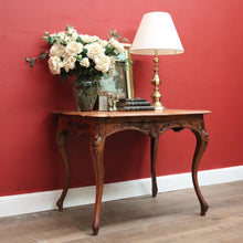 Load image into Gallery viewer, x SOLD Antique French Oak Carved Apron Centre Table with Shaped Top and Bullnose Edge. B12135
