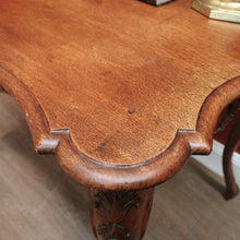 Load image into Gallery viewer, x SOLD Antique French Oak Carved Apron Centre Table with Shaped Top and Bullnose Edge. B12135
