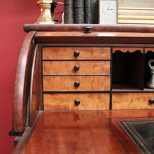 Load image into Gallery viewer, x SOLD Antique Napoleon III Cylinder Desk, Mahogany and Leather Office Desk, Napoleon III. B12176
