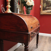 Load image into Gallery viewer, x SOLD Antique Napoleon III Cylinder Desk, Mahogany and Leather Office Desk, Napoleon III. B12176
