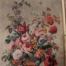 Load image into Gallery viewer, Antique French Wall Hanging Hand-made Tapestry &quot;Still Life&quot; Flowers in an Urn or Vase. B12133
