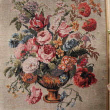 Load image into Gallery viewer, Antique French Wall Hanging Hand-made Tapestry &quot;Still Life&quot; Flowers in an Urn or Vase. B12133
