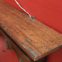 Load image into Gallery viewer, Antique French Oak Coat Rack with Brass Hooks and a Carved Greenman Centrepiece. B12037
